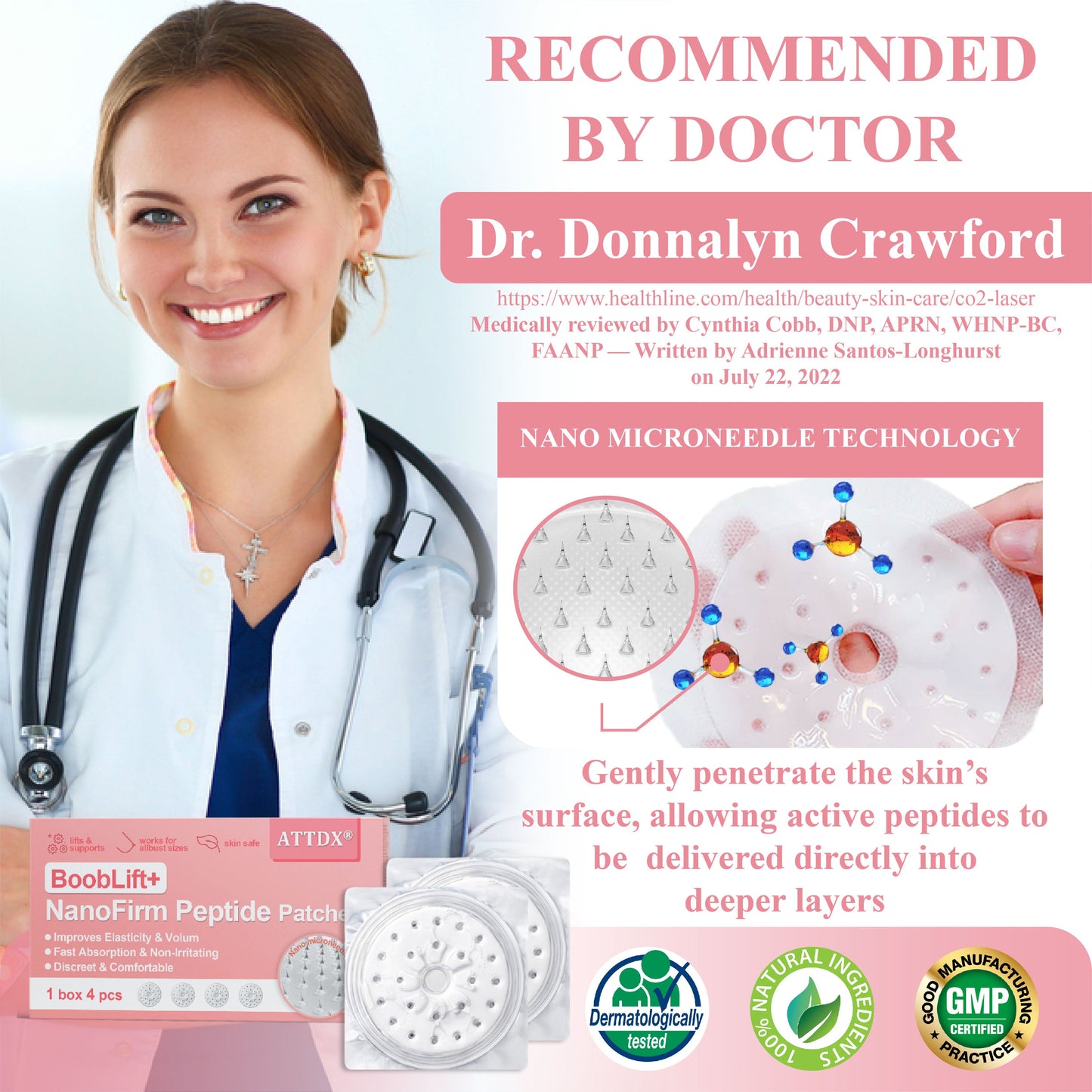 ATTDX® BoobLift+ NanoFirm Peptide Patches