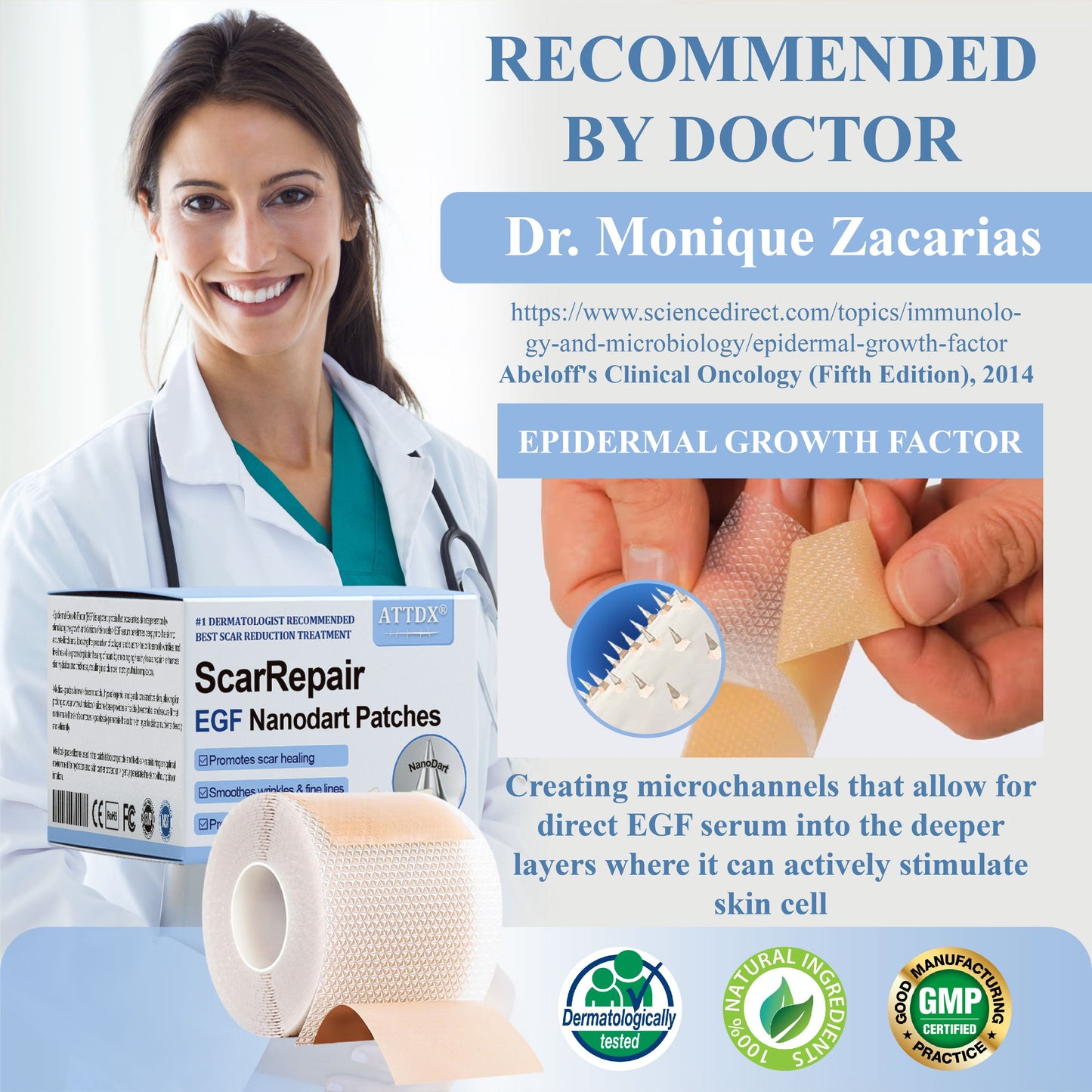 ATTDX® ScarRepair EGF Nanodart Patches